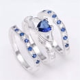 thumbnail image 4 of HOOUN Gorgeous 925 Silver Cubic Zirconia Rings Women Wedding Bride Jewelry Size 6-10-#10-11, 4 of 7