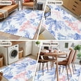thumbnail image 5 of 3'x5' Area Rugs, Blue Pink Coral Indoor Outdoor Area Rug for Living Room Bedroom, Summer Coastal Beach Ocean Washable Bathroom Rugs Kitchen Floor Carpet Mats Home Decor Aesthetic, 5 of 8