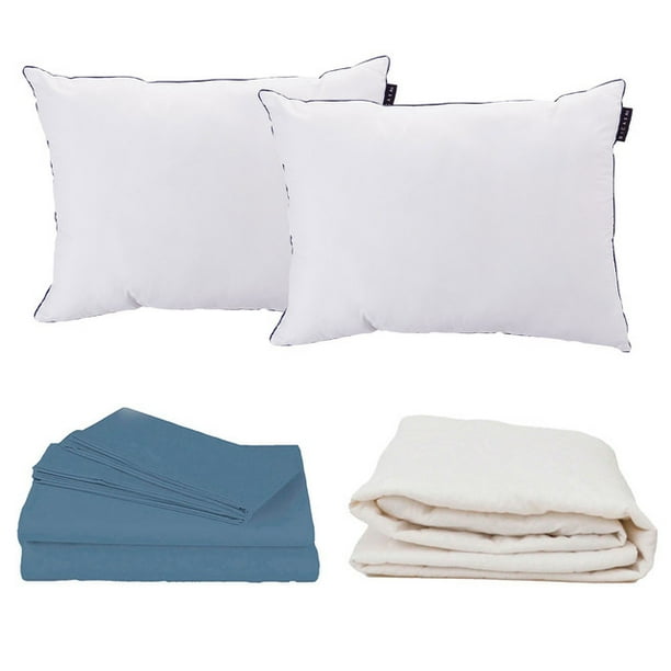 Protector de Colchón Matrimonial UltraSoft + Sábanas + 2 Almohadas Spring Air Supreme