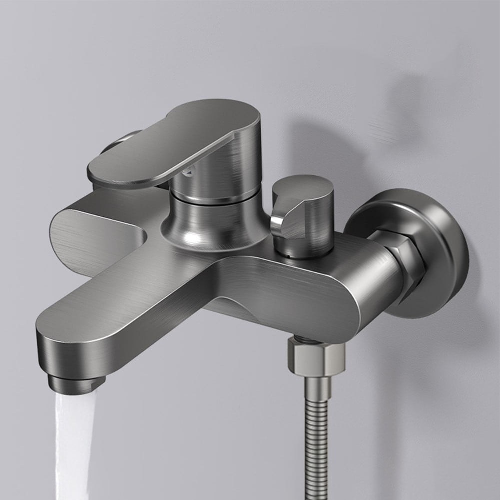 Wall Mounted Bathroom Shower Faucet With Handheld Hand Shower Bathtub Mixer Set