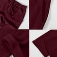 thumbnail image 5 of Dwelliawo Mens Baggy Sweatpants Wide Leg Lightweight Drawstring Pants Breathable Lounge Joggers with Pockets Wine XL, 5 of 6