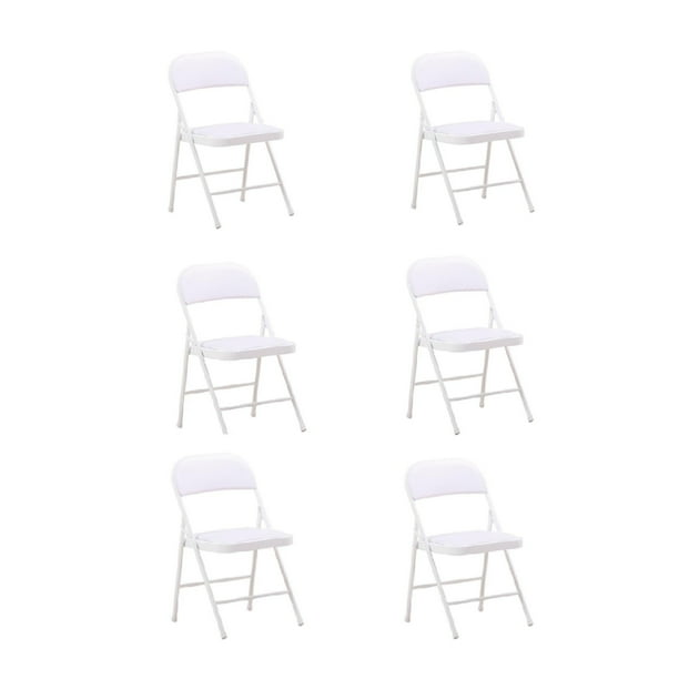 Sillas Plegables Ilios Inova Paquete de 6 Piezas Color Blanco