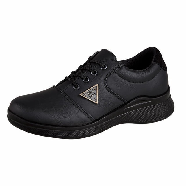 Zapato Confort Mujer Confort negro Tipo botín Detalle placa Castalia Confort