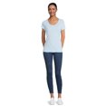 thumbnail image 3 of No Boundaries Scoop Neck Tee with Short Sleeves, 1 or 3-Pack, Women’s, 3 of 5
