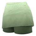 thumbnail image 4 of Lenpel Skorts for Women High Waisted Gradient Mini Workout Tennis Skirt with Shorts Summer Casual Athletic Skorts, 4 of 6