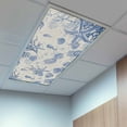 thumbnail image 2 of 2 Pack Vintage Starfish Fluorescent Light Covers for Ceiling Lights Coral Seahorse Shell Ocean Blue Magnetic Ceiling Light Covers Overhead Light Filters for Office Classroom Home, 2 of 9