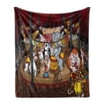 thumbnail image 1 of Circus Soft Flannel Fleece Throw Blanket, Circus Theme Show Horses Elephants Monkey Panda Cartoon Style Illustration, Cozy Plush for Indoor and Outdoor Use, 70" x 90", Multicolor, by Ambesonne, 1 of 6