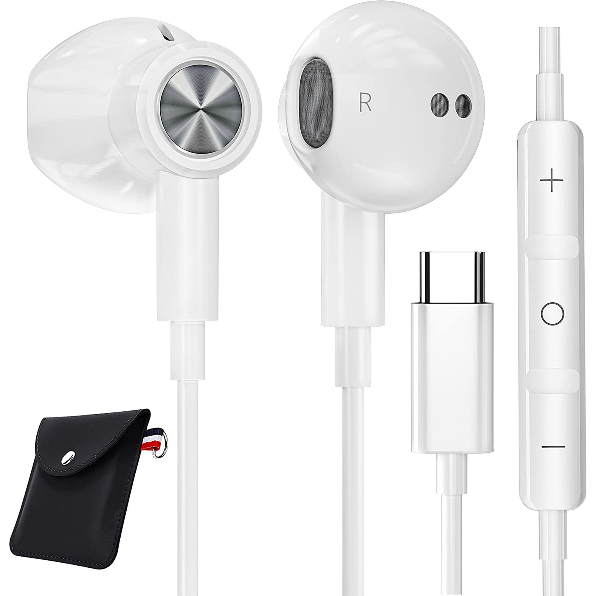 USB C Headphones, Type C Earphones, YUANBAI for OnePlus 8T 9 10 USB C Earphones with Microphone Earbuds Wired | Walmart