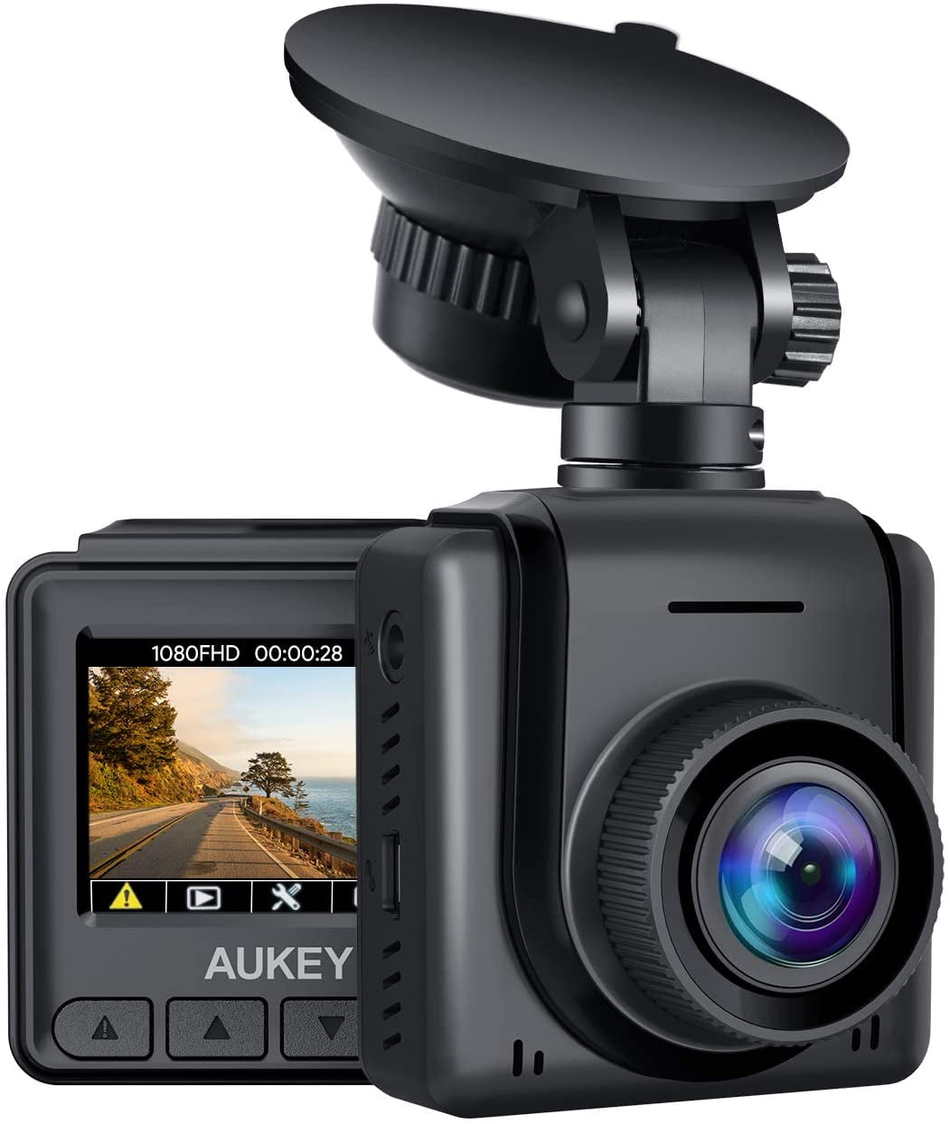 bros twist meerderheid AUKEY Mini Dash Cam 1080p Full HD Dash Camera with 1.5” LCD Screen Car  Camera with 170° Wide-Angle Lens, G-Sensor, WDR, Motion Detection, and  Clear Night Recording - Walmart.com