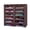 Brown, variant on 6-Row 2-Line 12 Lattices Shoe Rack Organizer for Adults, Coffee Non-woven Fabric Shoe Cabinet with doors for Home, (42.1" L x 11.61" W x 45.3" H)