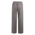 thumbnail image 5 of Levmjia Summer Womens Cotton Linen Wide Leg Pants Clearance Trendy Solid Drawstring Elastic Waist Trousers Pants, 5 of 7