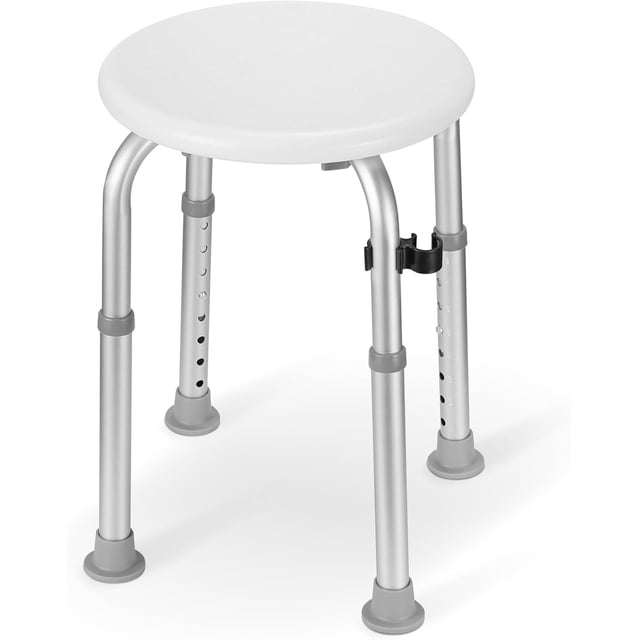 Careboda Chaise de Bain Réglable pour l'Intérieur de la Douche, Tabouret de Douche avec Acier Inoxydable Amélioré, outil-Free Assembly, 8 Hauteurs Réglables pour Aînés, Personnes Âgées, Femmes Enceintes, Handicapées et Handicapés (CBS01G)