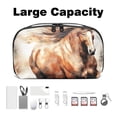 thumbnail image 3 of Horse Oxford Fabric Waterproof Portable Hard Drive Bag and Case with Cord Storage and Travel Charger Organizer for Electronic Devices - 5.9x9.44x3.14 in, 3 of 6