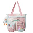 thumbnail image 1 of Mochila escolar con contraste de colores para hombre y mujer, de gran capacidad bolso de hombro, elegante, informal, de viaje Fivean unisex, 1 of 2