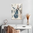 thumbnail image 2 of Elephant Stock Blue Rhizome Deer Bust Wall Art - Vertical Canvas Wall Art - Living Room Wall Decor - Animal Canvas - Blue And Beige Decor By Ann Marie Coolick - 16" x 24", 2 of 8