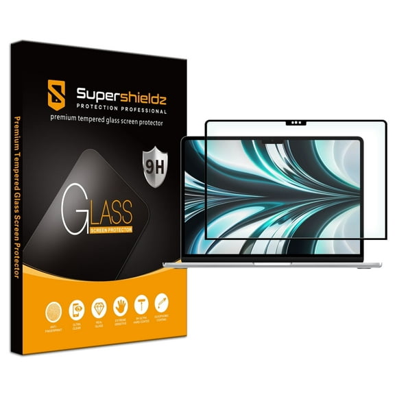 Supershieldz Designed for New MacBook Air 13.6 inch (M4/M3/M2 Chip, 2022-2025) Tempered Glass Screen Protector, Anti Scratch, Bubble Free