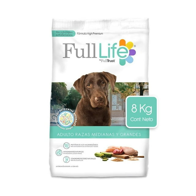 Croquetas para Perro Full Life Adulto Razas Medianas y Grandes 8 kg
