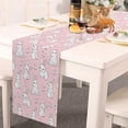 thumbnail image 4 of Binwennn Sublimation Table Linen Table Runners 72 Inches Long Flannel Table Easter Bunny Egg Pattern Linen Print Kitchen Dining Room Insulated Decorative Placemat（B）, 4 of 7