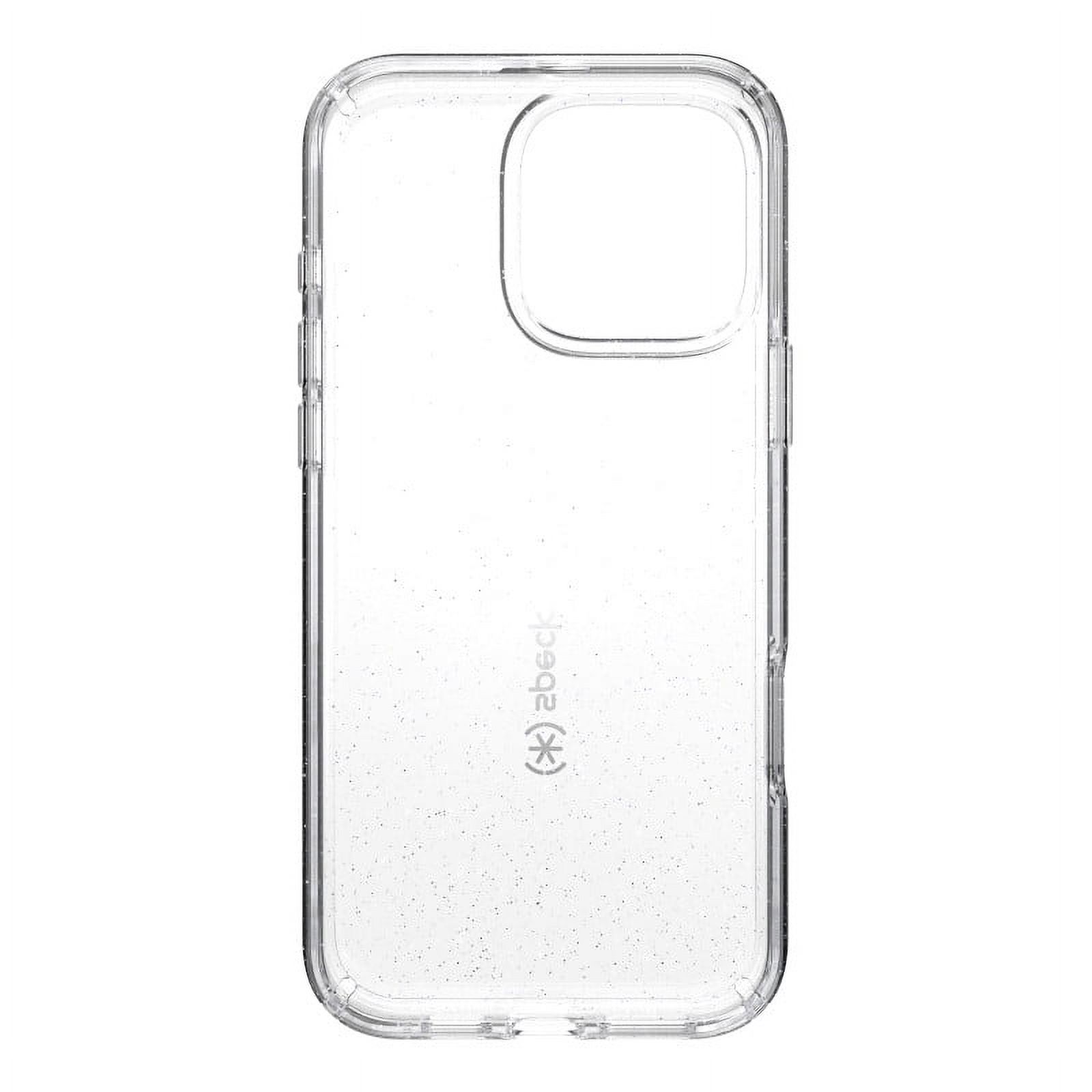 Speck iPhone 16 Pro Max Gemshell Lux in Clear and Platinum Glitter