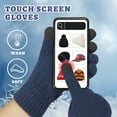 thumbnail image 2 of ZOWYA Winter Touch screen Gloves for Men Women, Thermal Black grey Warm Gloves Anti-Slip Gloves 4 Size Choice for Texting Running, 2 of 5
