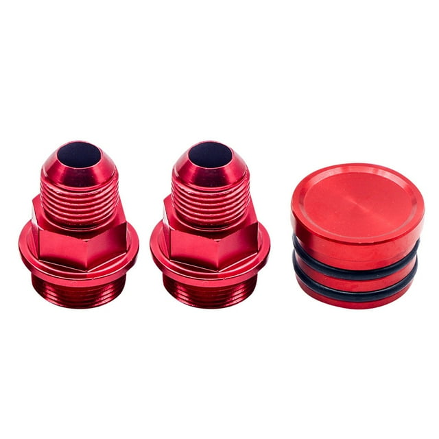 relayinert Block Plugs Engine Adapter Breather Fitting Blocks Adapters Fittings Accessory Black Red Vehicle Mountings Connector Red