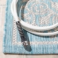 thumbnail image 3 of SAFAVIEH Courtyard Lula Traditional Indoor/Outdoor Runner, 2'3" x 6'7", Aqua/Grey, 3 of 8
