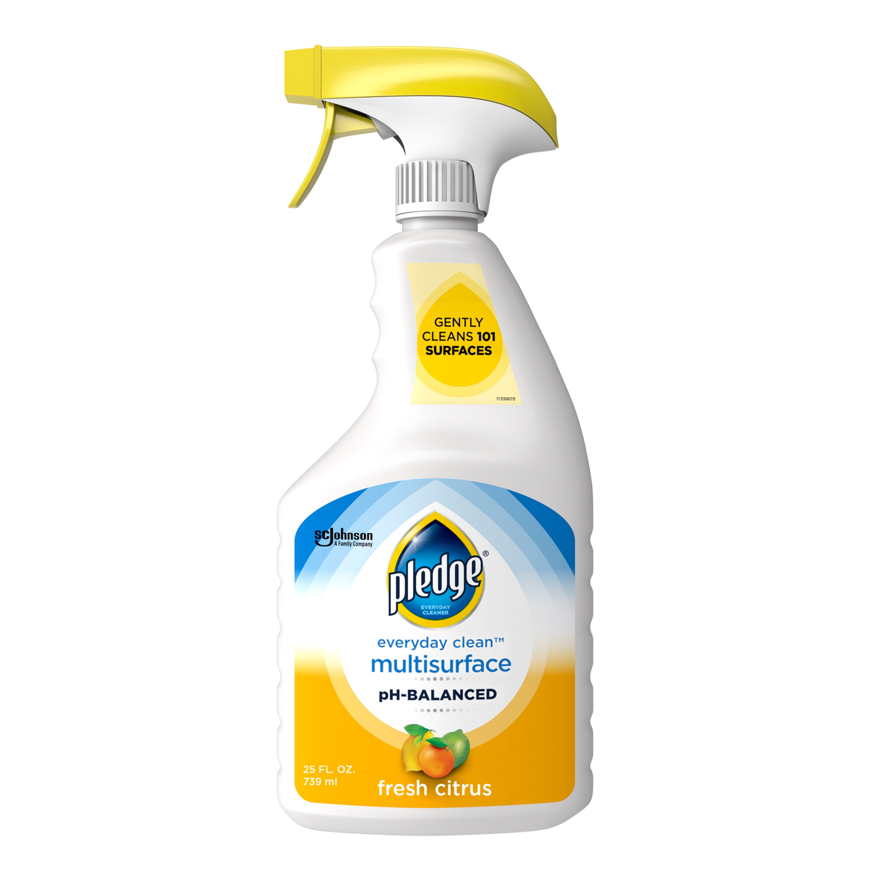 Pledge Multisurface Cleaner, Everyday Clean, Trigger, Fresh Citrus Scent, 25 oz