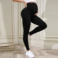 thumbnail image 4 of Riecok Womens Leggings Maternity High Waisted Stretchy Pregnancy Leggings Breathable Support Belly Workout Yoga Pants, 4 of 7
