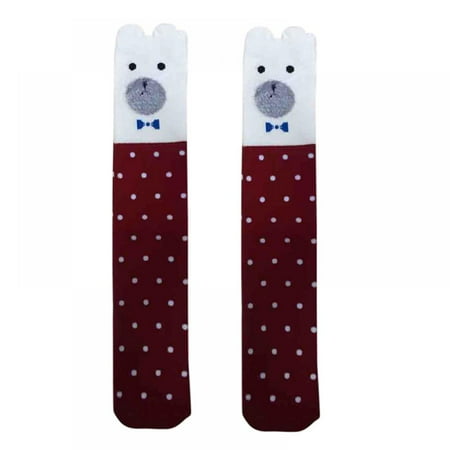 

GOODLY Girls Children Toddler Kids Knee High Length Socks Cat Animal Cartoon 3-12 years