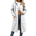 thumbnail image 6 of HappyYEE Midlength Hoodie Jackets for Women, Casual Hooded Drawstring Zipper Sweatshirt Coat, Long Sleeve Loose Outer Tops with Pockets, 6 of 8