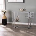 thumbnail image 2 of Southern Enterprises Maxina Mirrored Metal Console Table in Chrome, 2 of 5