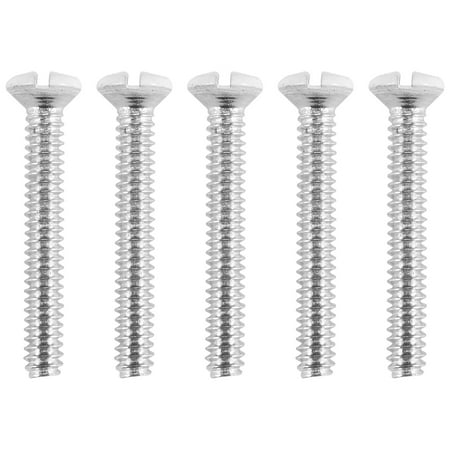 

120 Pcs White Wall Plate Screws 1 Inch Long Slotted 6-32 Threads Switch Cover Screws Oval Head Milled Slot Screws Wall