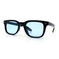 thumbnail image 4 of Gentlemans Hipster Bevel Horn Rim Plastic Fashion Hustler Sunglasses Black - Blue, 4 of 8