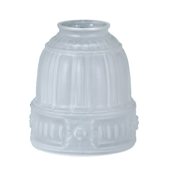 B&P Lamp® 5 1/8 inch tall Embossed Rosette Fixture Shade, 2-1/4 inch lip fitter