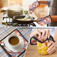 thumbnail image 4 of Pioneer Flower Floral Print Pattern 2-Pack Oven Mitts Set, Heat Resistant Kitchen Gloves, 7.7" X 12", 4 of 6