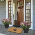thumbnail image 2 of FH Home Extra Thick Doormat - Handwoven, Durable - Natural Coir - Entryway, Front Door, Porch, Patio - Nature Lover Pine Cone Black/Natural (18" x 30" Thick), 2 of 8