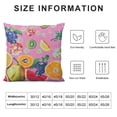 thumbnail image 6 of Acheng Corduroy Throw Pillow Covers Cushion Cover Cute Grapefruit Pattern Square Pillowcases for Living Room Super Soft Decorative Pillow Case for Sofa Home Decor Case for Floor,Set of 2 White, 6 of 6