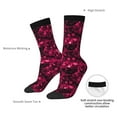 thumbnail image 4 of Rateoe Burgundy Tie Dye for Women Casual Calf Socks - Cute Crew Socks - Thin Soft Above Ankle Socks Size 5-11, 4 of 6