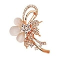 thumbnail image 2 of Eoperou Vivid Appearance Brooch Pin Exquisite Delicate Lightweight Rhinestones Flower Shape Women Pin Clothes Accessories, 2 of 7