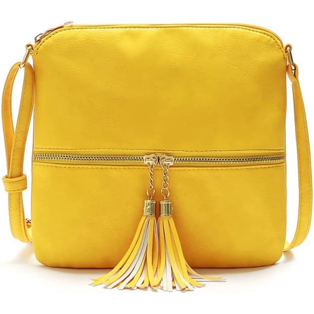 LHSHIDU Crossbody Bag for Women Lightweight Dome Shoulder Bag Retro Leather Satchel Wallet for Work Travel