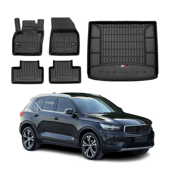 OMAC Premium Floor Mats & Cargo Liners for Volvo XC40 2019-2024 Black 5 Pcs