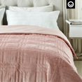 thumbnail image 6 of Cozy Tyme Chike Weighted Blanket - 20 Pound Quilted Cover 72"x 80" Blush, 6 of 10