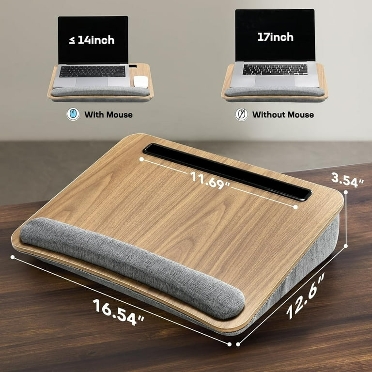 Walmart Laptop Desk with Cushion Anti Slip Strip Storage Fits up to 15.6 inch Laptop Lightweight Portable Walmart