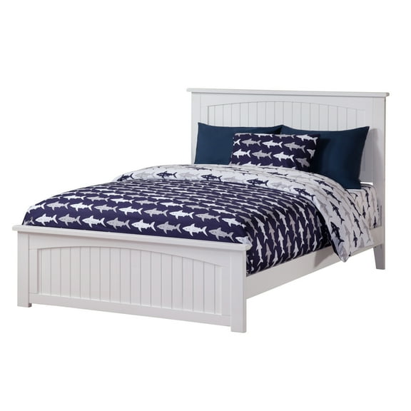 Atlantic Furniture AR8236032 Nantucket Bed with Match Footboard in White, Full Size