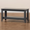 thumbnail image 6 of Modern Grey Wood Coffee Table - Living Room Table with Shelf - Rectangular Design - Home Furniture 39.7"W, 6 of 6
