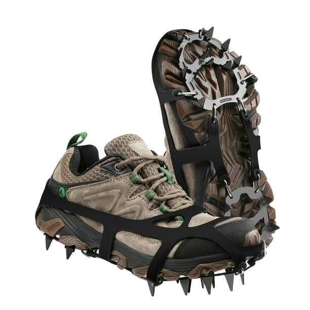 IMAGE 18 Claws Crampons Ice Grip, Snow Traction Cleat for Hiking