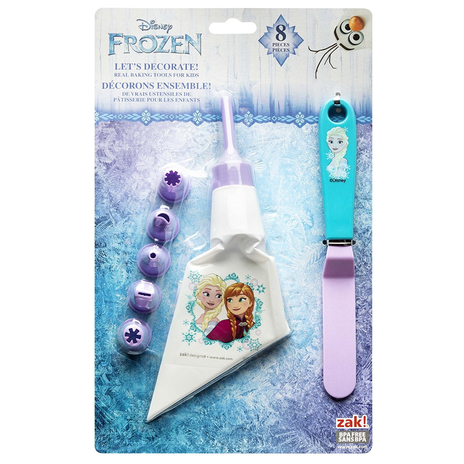 Zak Designs FZNN S090 Disneys Frozen 8 Piece Cake