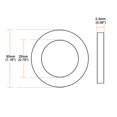 thumbnail image 2 of Unique Bargains Rubber Flat Washers, 20mm Inner Diameter 30mm OD 2.3mm Thick 50pcs, 2 of 4