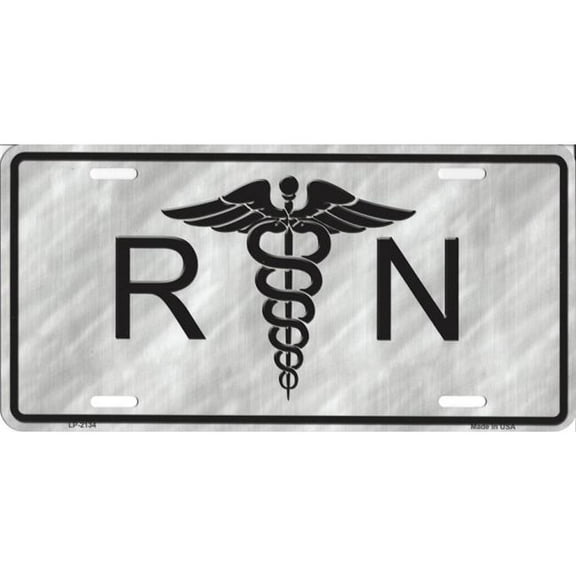 RN Registered Nurse Metal License Plate