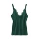 thumbnail image 1 of Gibobby Moda sin mangas tejer Tops encaje damas cuello en V mujeres chaleco sólido blusa de mujer(Verde,Talla única), 1 of 3